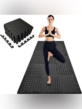 3x6 Feet Interlocking Foam Floor Mats (18-Pack)